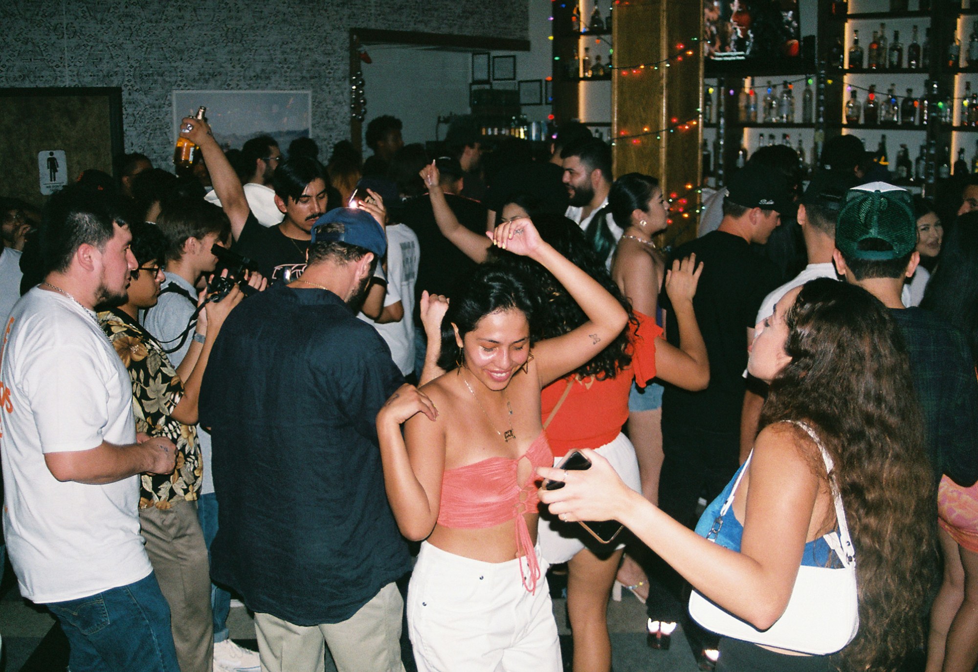 Dancing at a bar